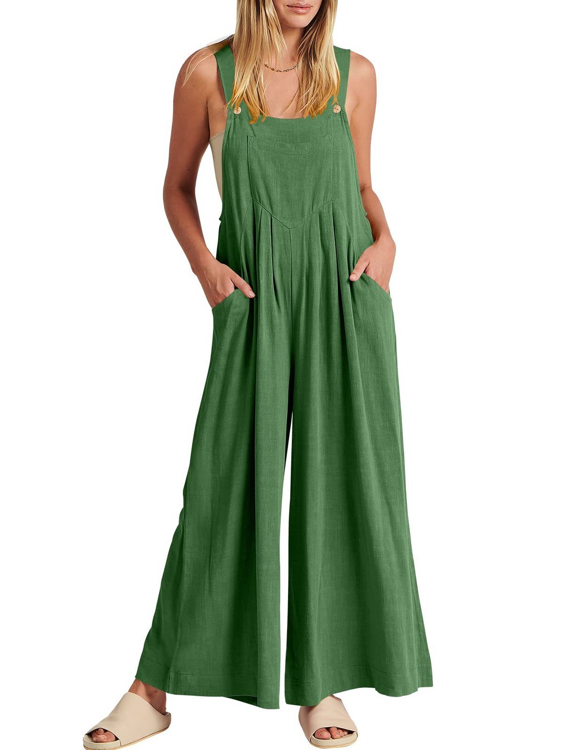 LAST DAY 70% OFF - Plus Size Wide Leg Overalls Jumpsuit