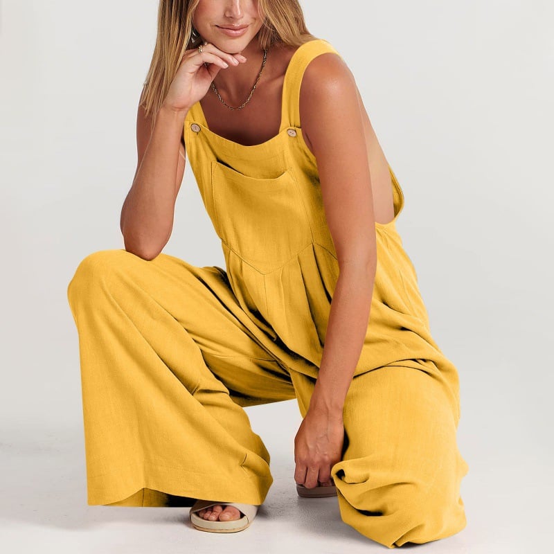 LAST DAY 70% OFF - Plus Size Wide Leg Overalls Jumpsuit