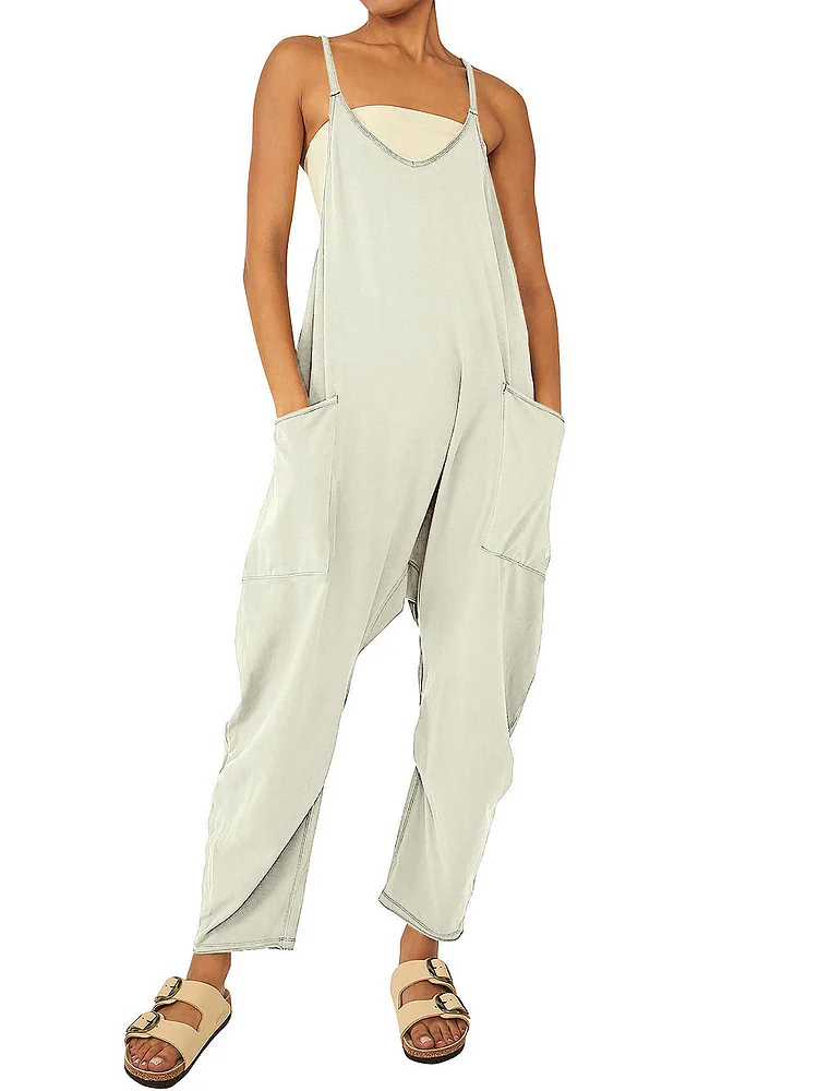 LAST DAY 70% OFF - Wide Leg Jumpsuit with Pockets