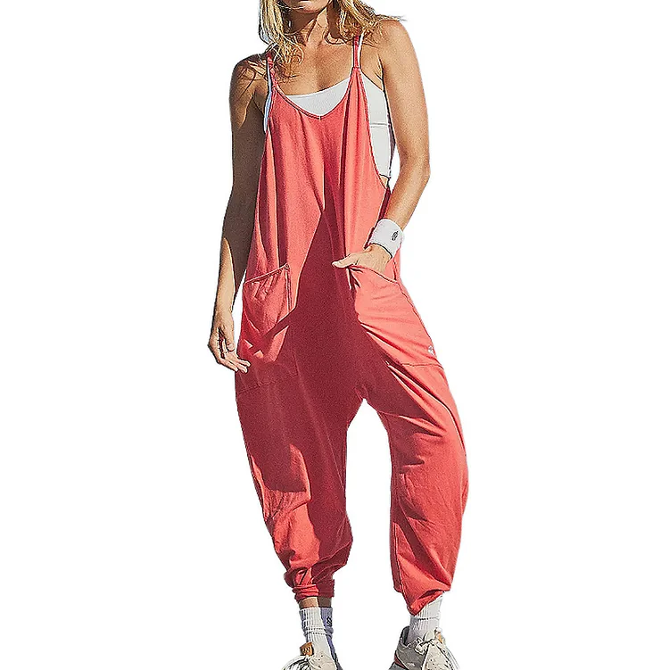 LAST DAY 70% OFF - Wide Leg Jumpsuit with Pockets