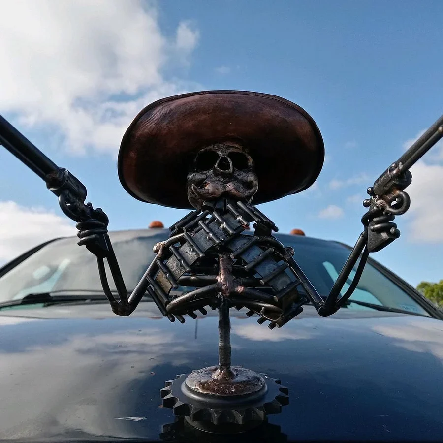 Last Day Promotion 50% OFF - Cowboy Skull Gunslinger Hood Ornament - BUY 2 GET Extra 5% OFF