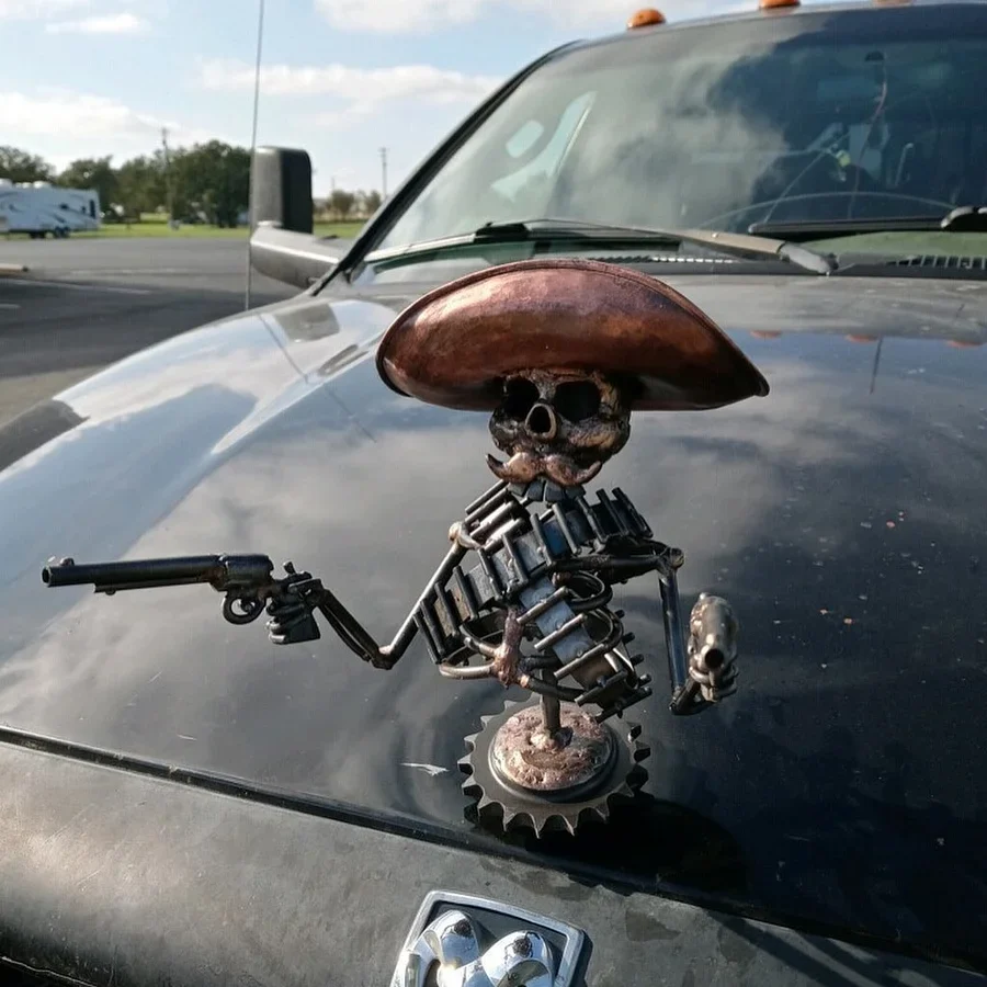 Last Day Promotion 50% OFF - Cowboy Skull Gunslinger Hood Ornament - BUY 2 GET Extra 5% OFF