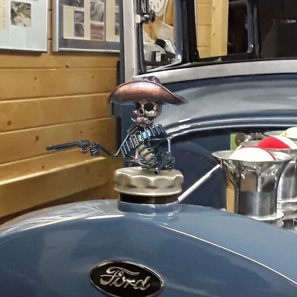 Last Day Promotion 50% OFF - Cowboy Skull Gunslinger Hood Ornament - BUY 2 GET Extra 5% OFF