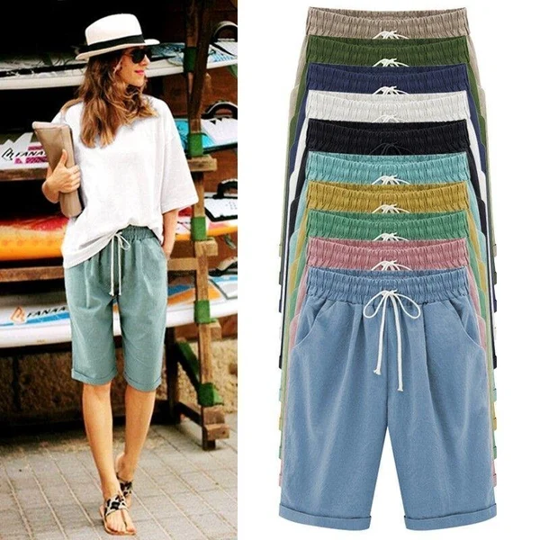 Last Day Promotion 50% OFF - Elastic Waist Casual Comfy Summer Shorts