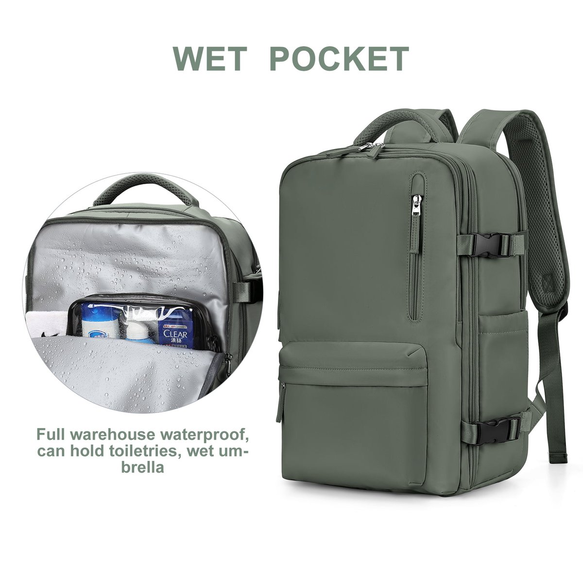 Last Day Promotion 50% OFF - Large Waterproof Travel Backpack