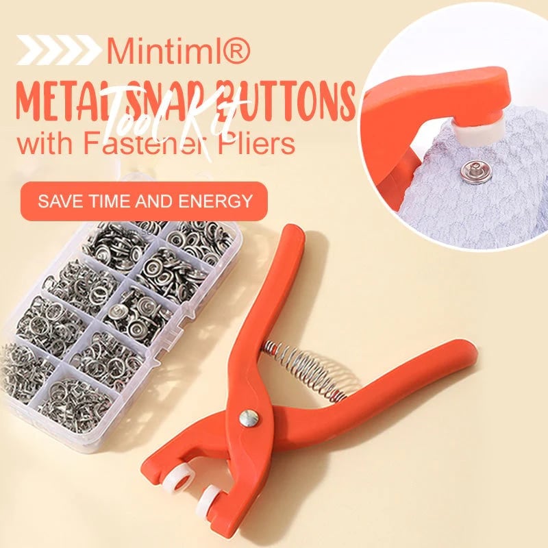 Last Day Promotion 70% OFF - Metal Snap Buttons with Fastener Pliers Tool Kit