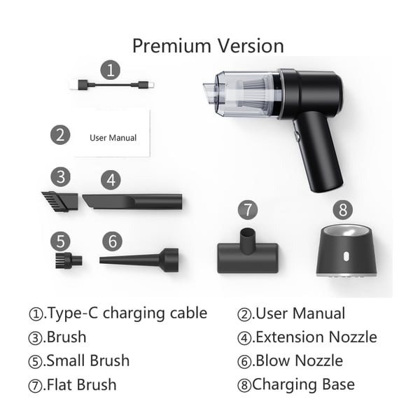 Last Day Promotion 75% OFF - 120W Super Power USB Rechargeable Wireless Portable Vacuum Cleaner