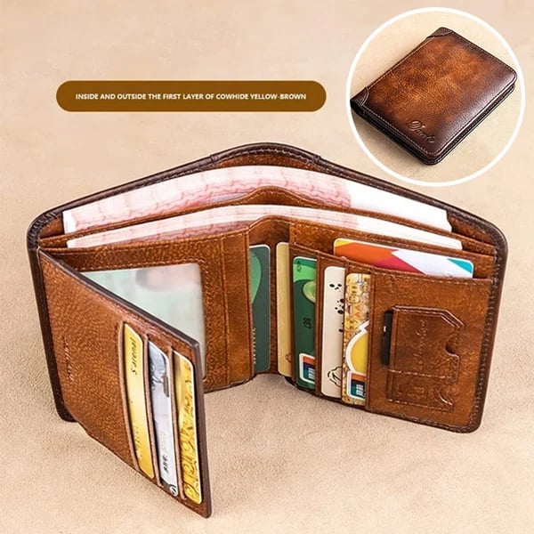 Last Day Promotion 75% OFF - RFID Genuine Leather Wallet for Men