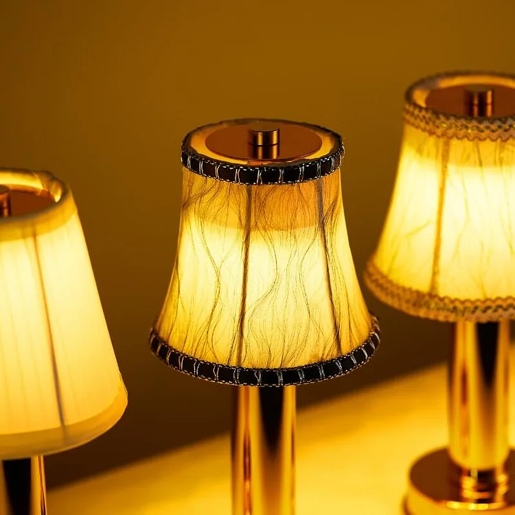 LED Cordless Silk Metal Table Lamp