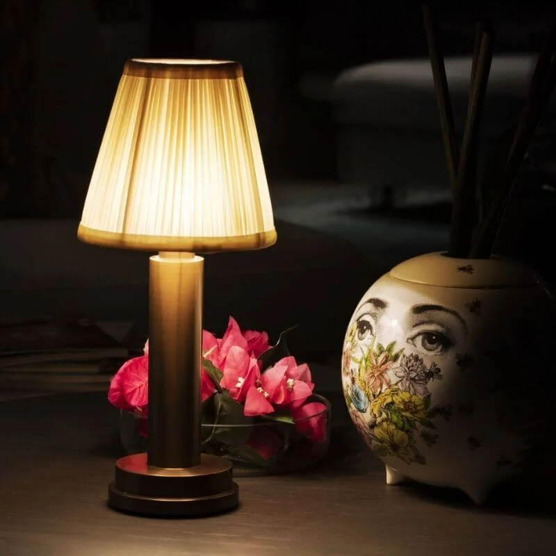 LED Cordless Silk Metal Table Lamp