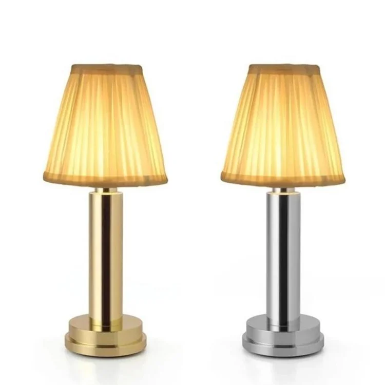 LED Cordless Silk Metal Table Lamp