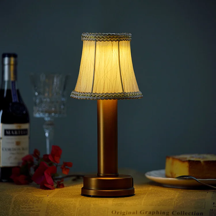 LED Cordless Silk Metal Table Lamp