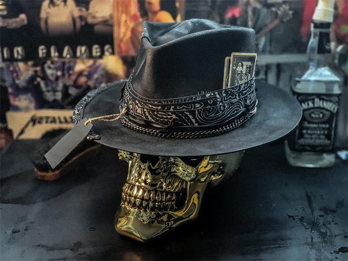 Limited Time - Half Price Sale "Harvester of Sorrow" Handmade Skull Hat