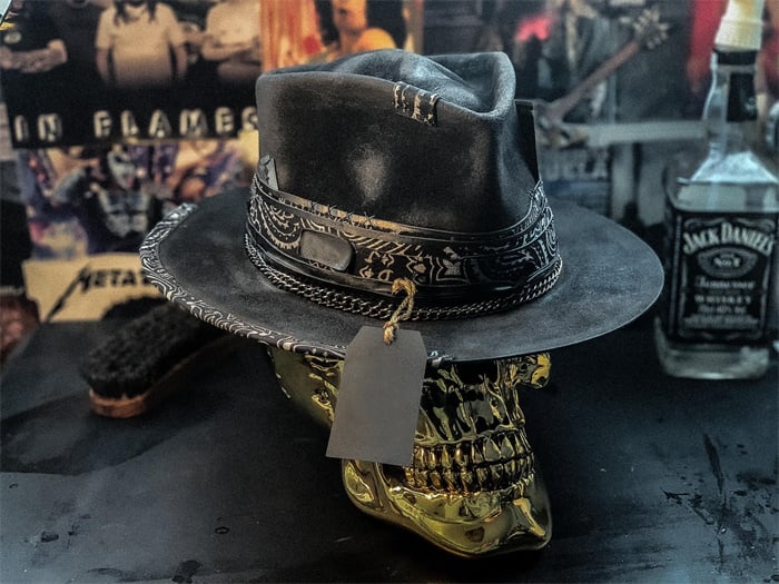 Limited Time - Half Price Sale "Harvester of Sorrow" Handmade Skull Hat