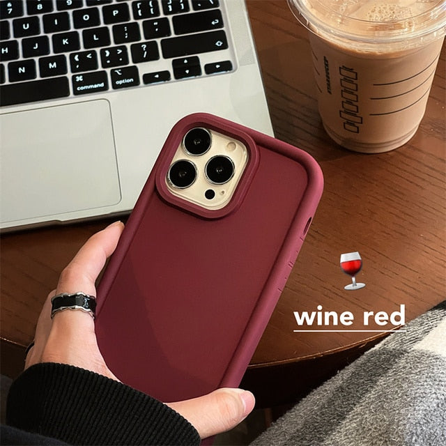 Matte Silicone Shockproof iPhone Case