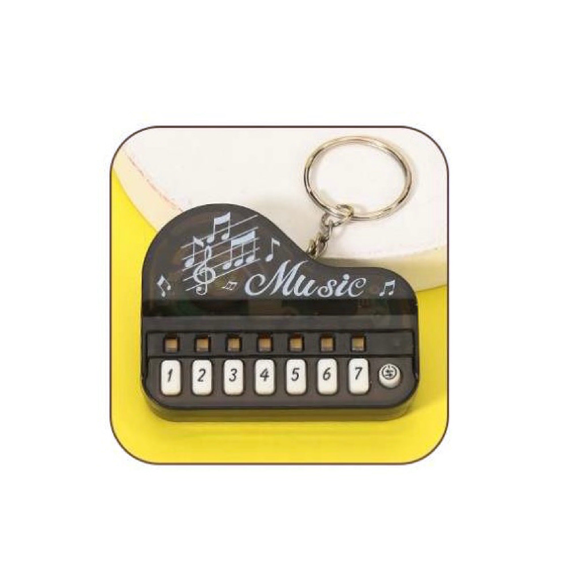 Mini Electronic Keyboard Keychain with 19 training songs