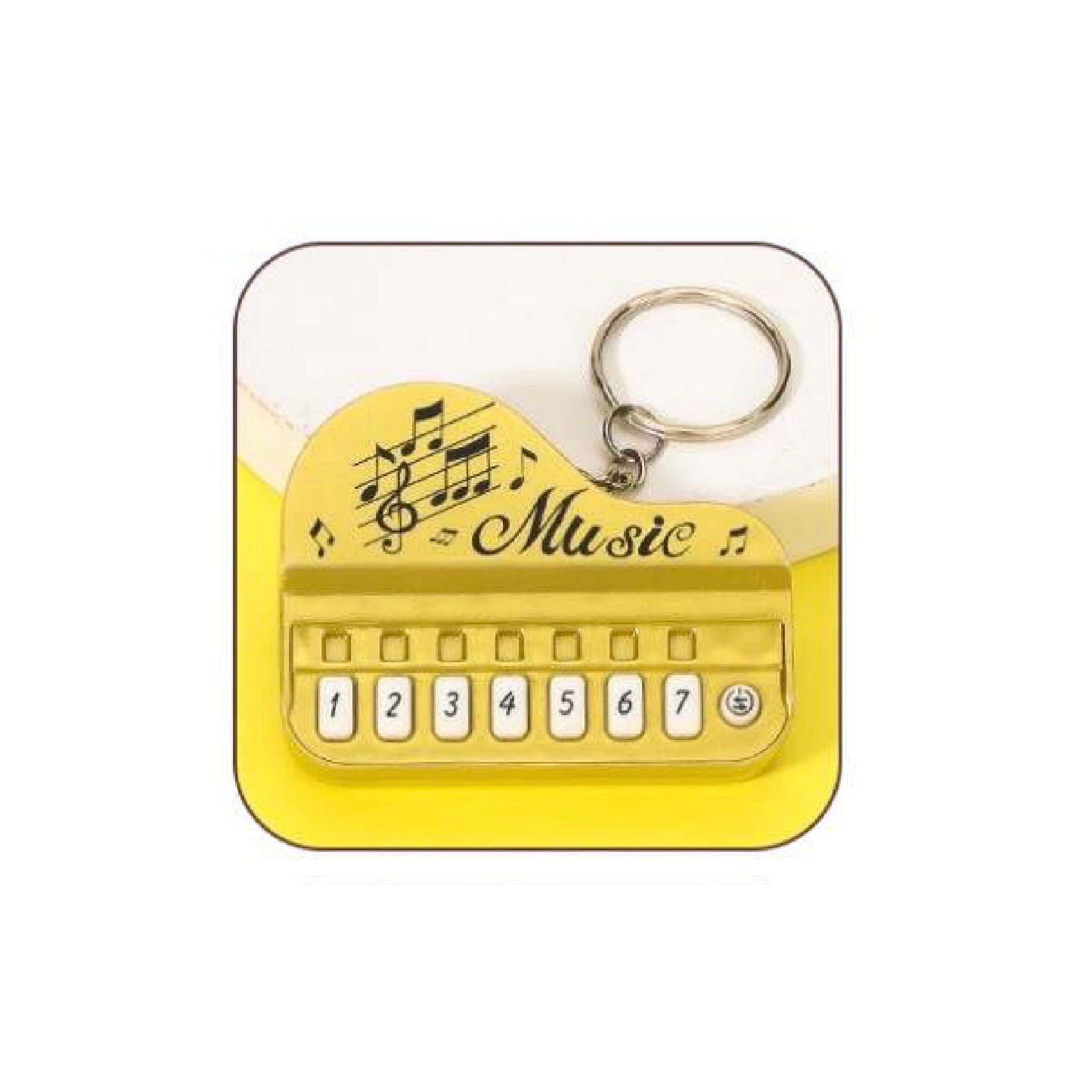 Mini Electronic Keyboard Keychain with 19 training songs