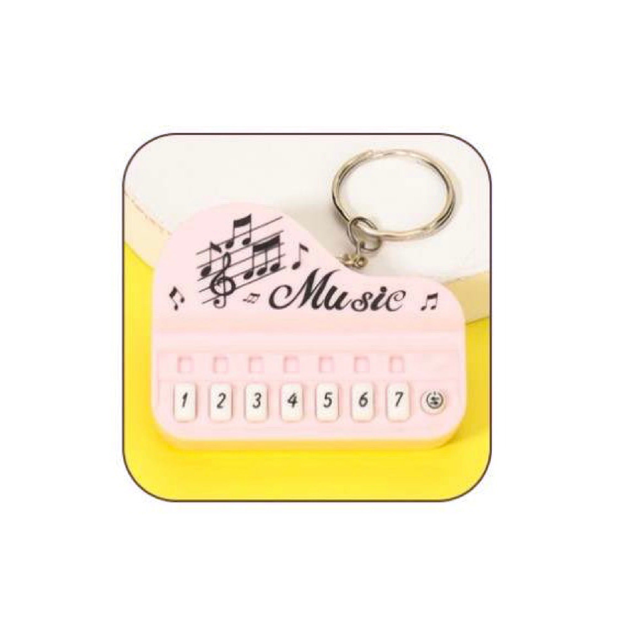 Mini Electronic Keyboard Keychain with 19 training songs