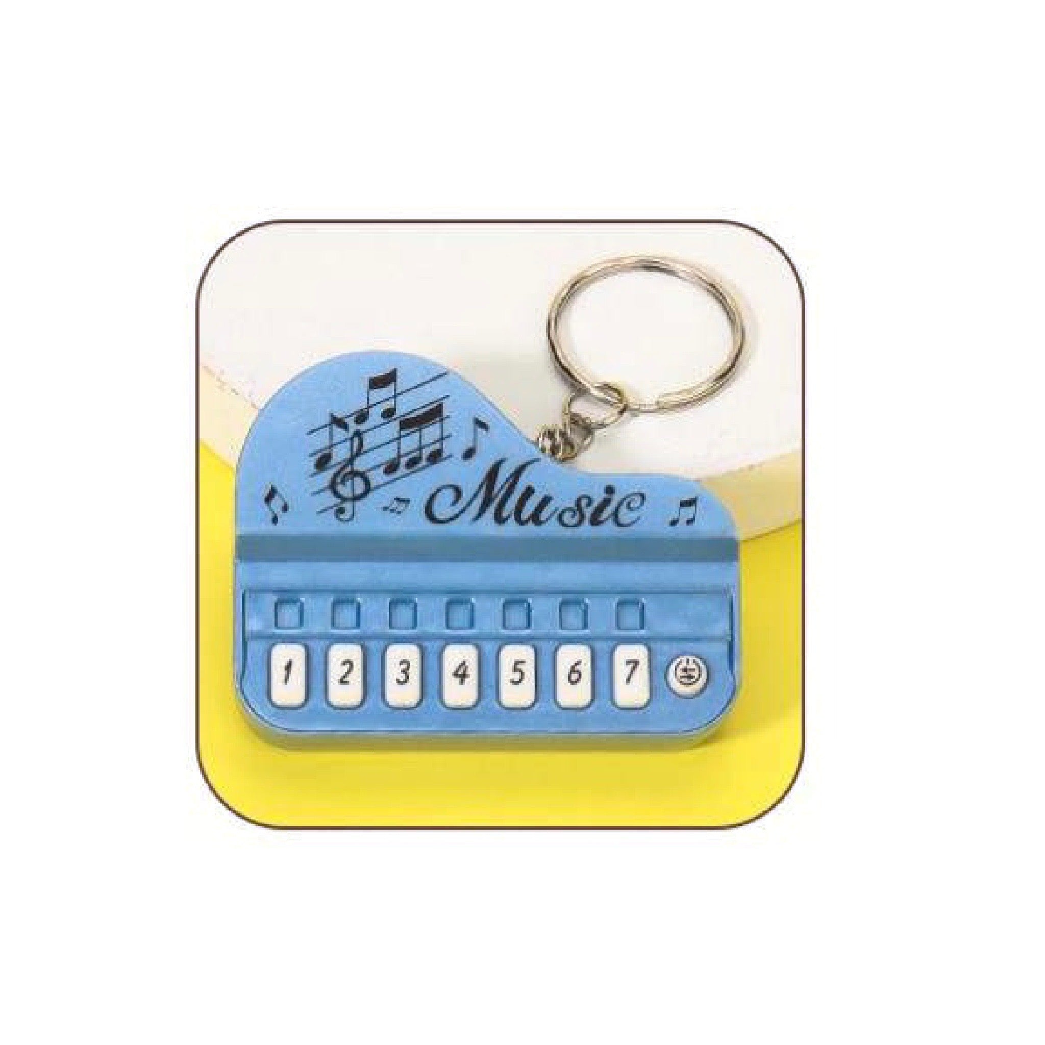 Mini Electronic Keyboard Keychain with 19 training songs