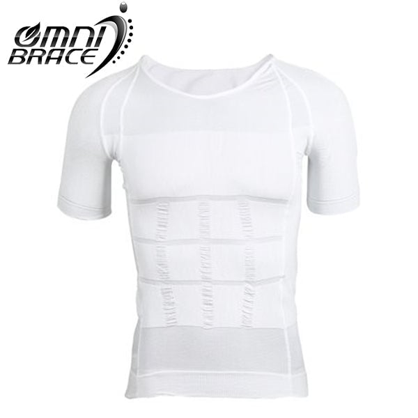 OmniBrace Men's Body Slimming Short Sleeve Compression T-Shirt