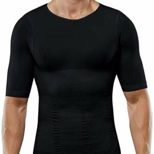 OmniBrace Men's Body Slimming Short Sleeve Compression T-Shirt