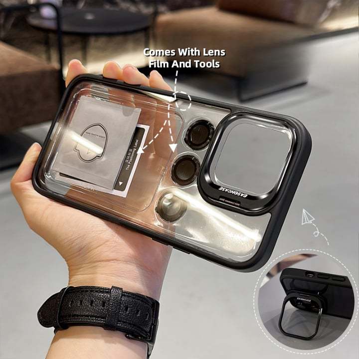 Self-contained Stand Silicone Case Cover for iPhone