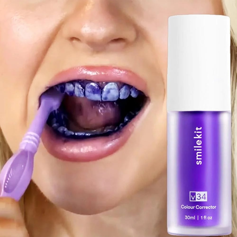 SMILEKIT New V34 Series Toothpaste Purple Color Corrector