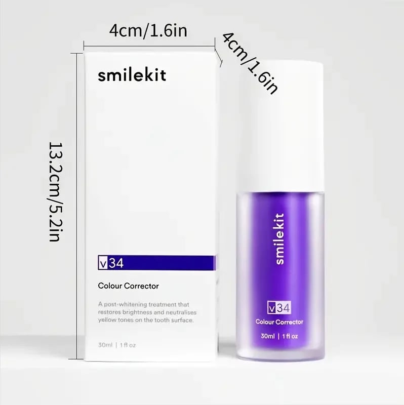 SMILEKIT New V34 Series Toothpaste Purple Color Corrector