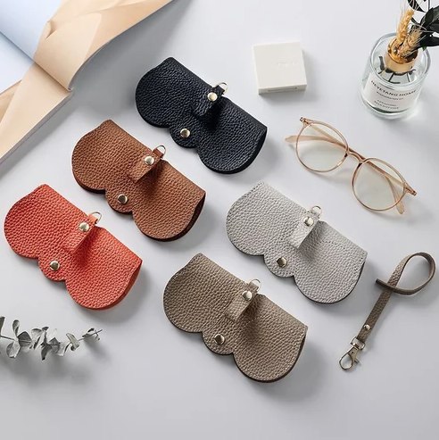 Soft Leather Sunglasses Bag