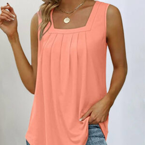 Square Neck Sleeveless Tank Top