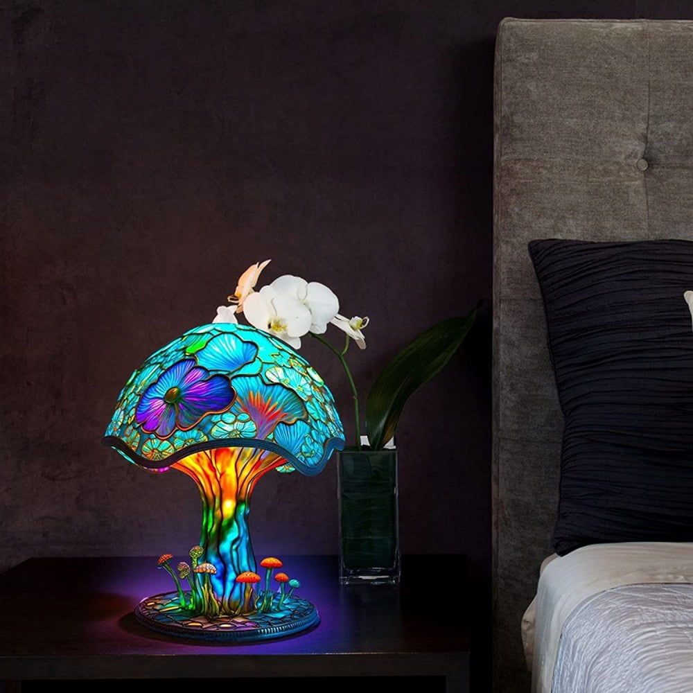 Stained Glass Plant Series Table Lamp