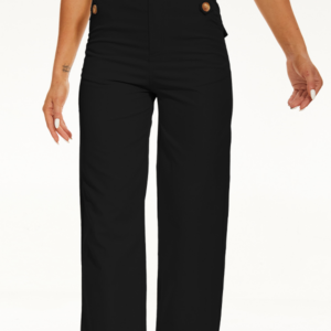 Stretch Twill Cropped Wide Leg Pant