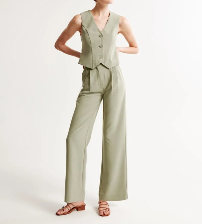 Daisy Grace Wide-Leg Tailored Pants