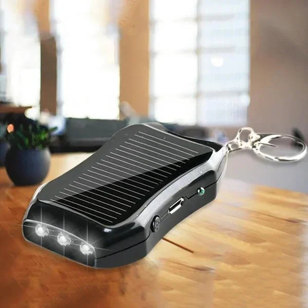 Summer Hot Sale - 1200mAH Portable Outdoor Waterproof Solar Power Bank Keychain