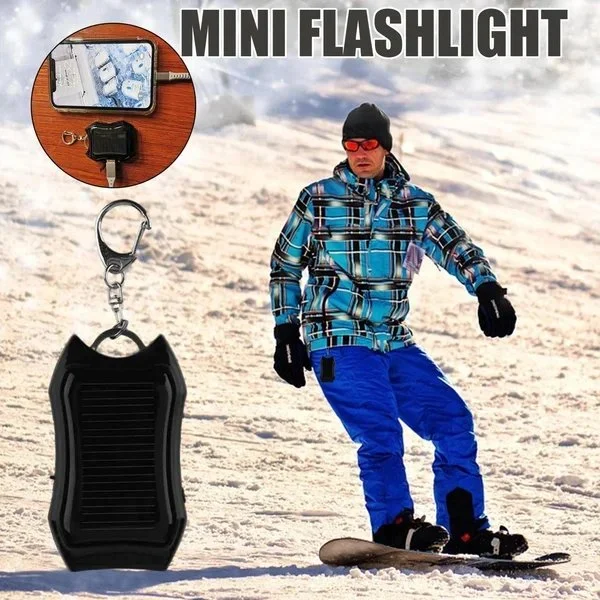 Summer Hot Sale - 1200mAH Portable Outdoor Waterproof Solar Power Bank Keychain