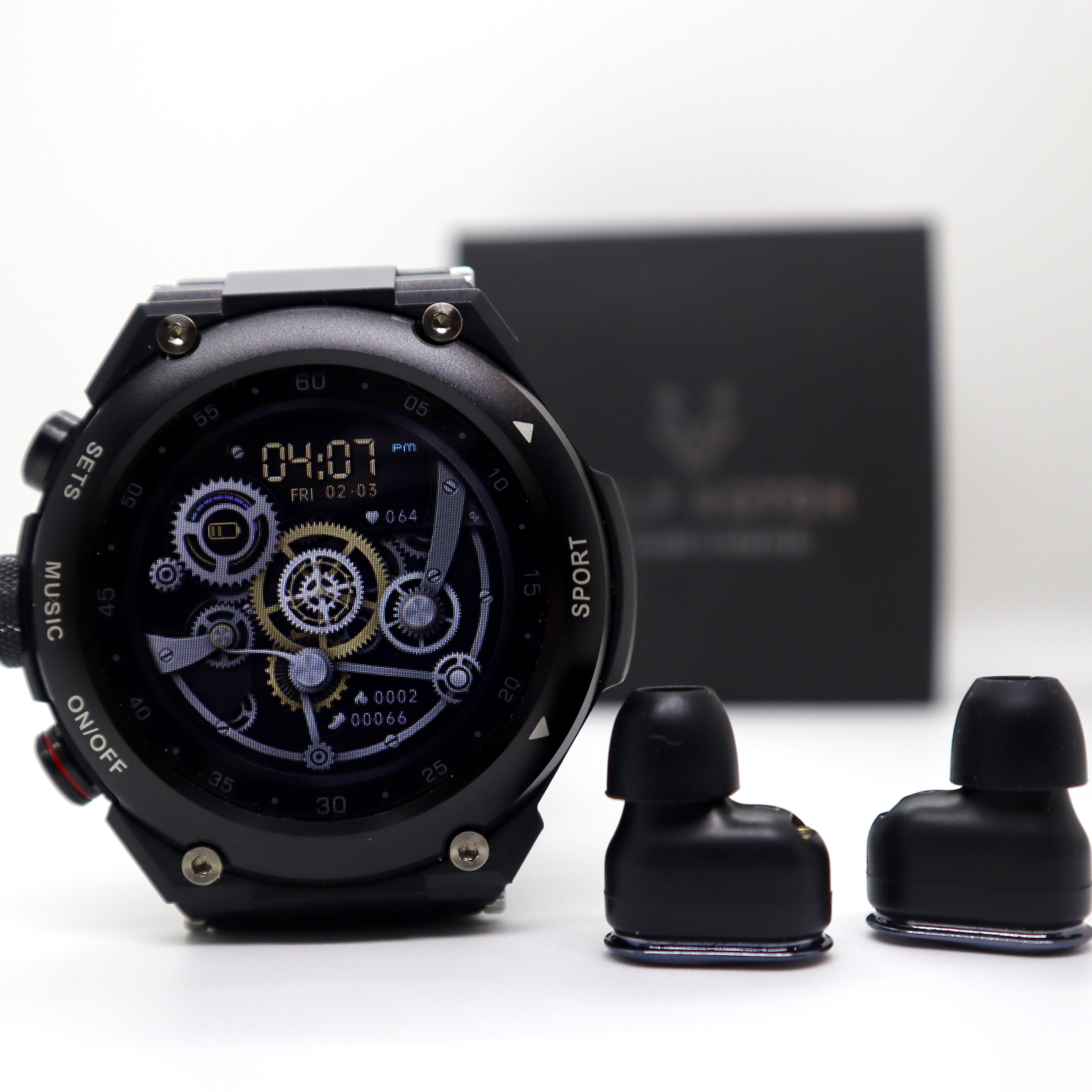 The Cuthwulf V2 - All-in-One Smart Watch With Bluetooth Earbuds