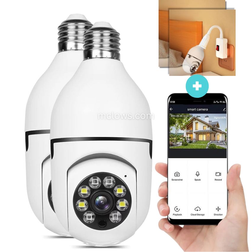 McLows The Original BulbCam360 - Wireless Smart Security Cam