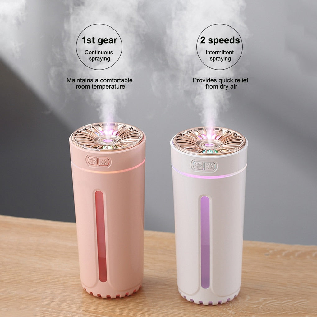 Cars Voom Wireless Air Humidifier - 800mAh USB Rechargeable | Silent Colorful Diffuser