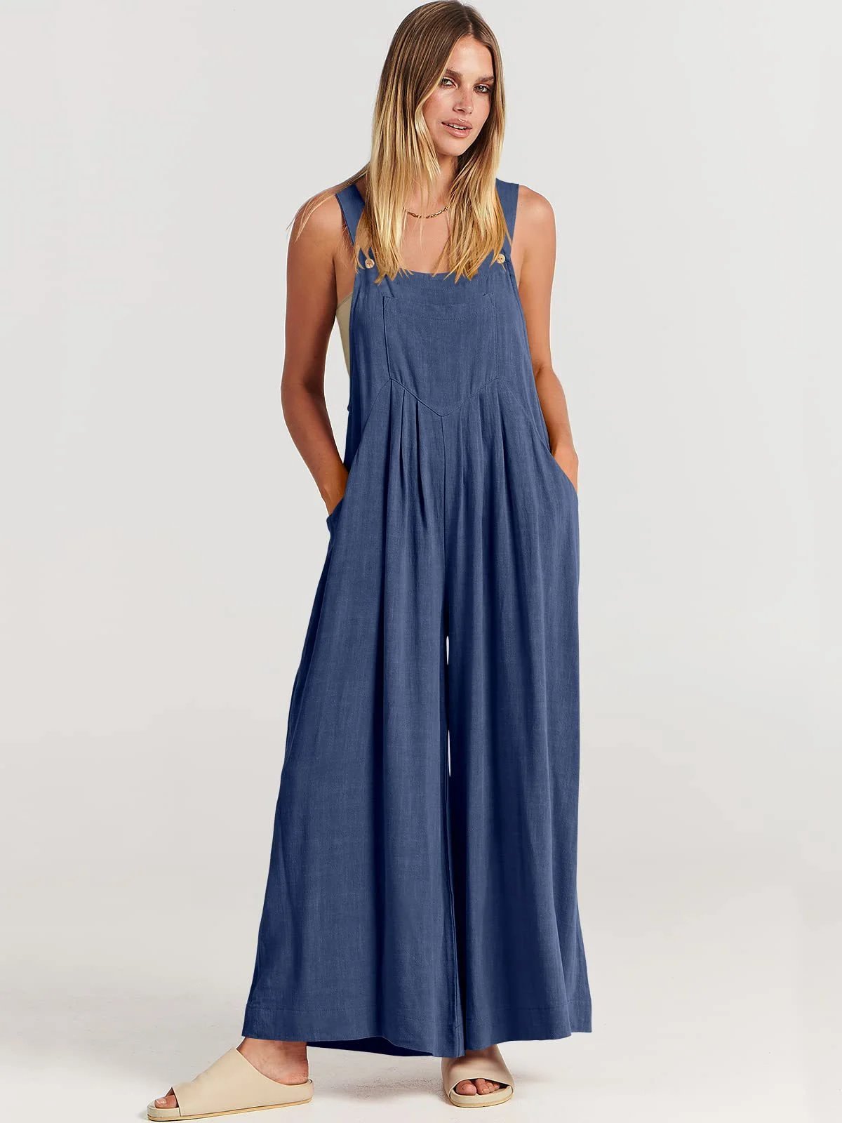 2023 Newest Plus Size Wide Leg Overalls Jumpsuit