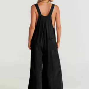 2023 Newest Plus Size Wide Leg Overalls Jumpsuit