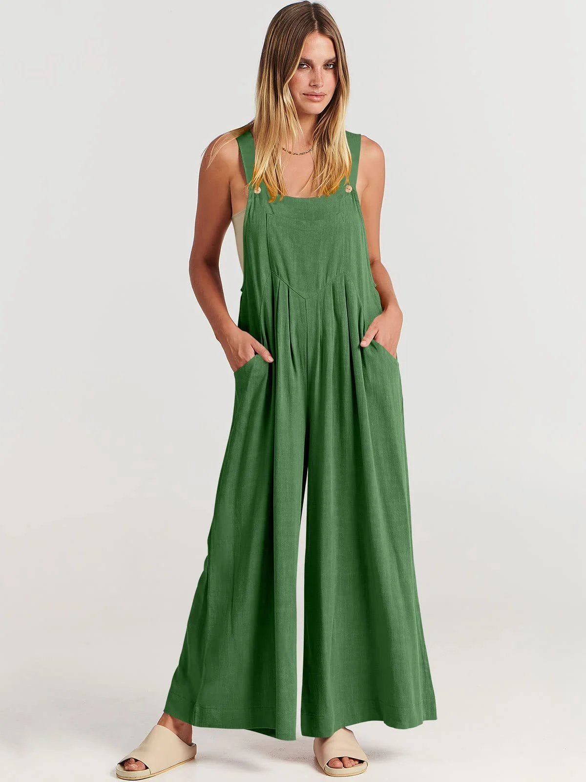 2023 Newest Plus Size Wide Leg Overalls Jumpsuit