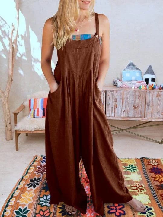 2023 Newest Plus Size Wide Leg Overalls Jumpsuit