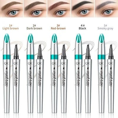 3D Waterproof Microblading Eyebrow Pen 4 Fork Tip Tattoo Pencil (BUY 1 GET 1 FREE)