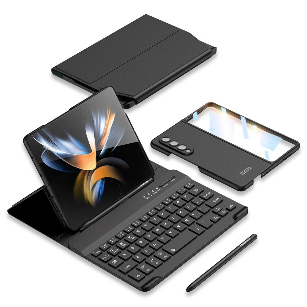 4-In-1 Wireless keyboard Leather Magnetic Flip Case – Z Fold Series