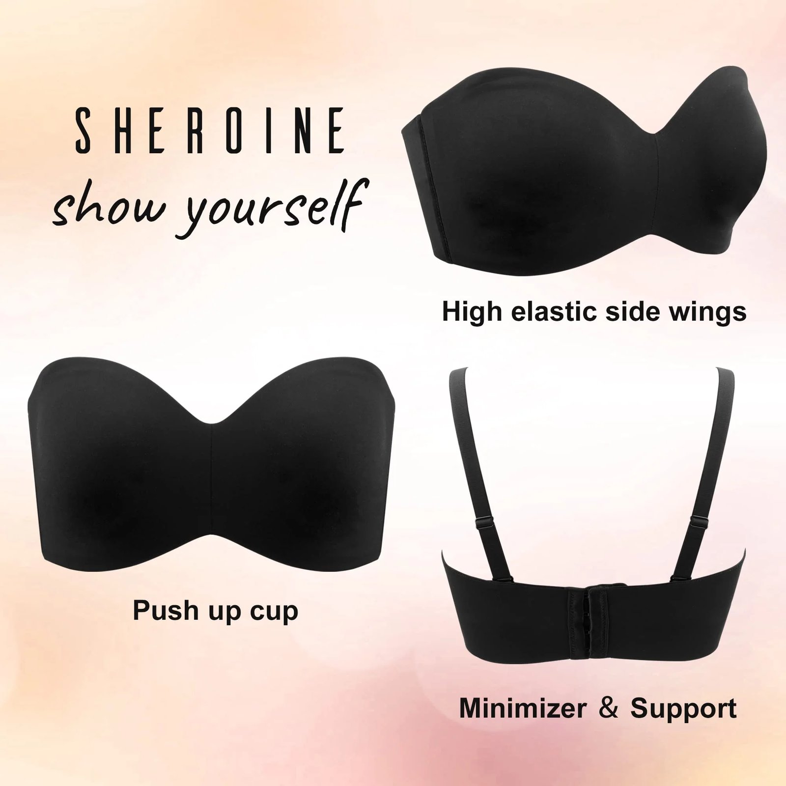 49% OFF - PLUS SIZE Promotion-Detachable-Strap Bandeau Bra