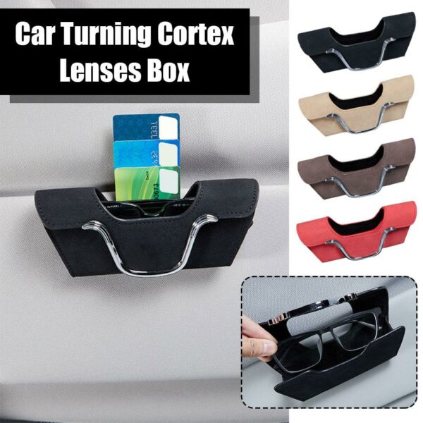 Car Multi-Functional High-Grade Leather Glasses Holder