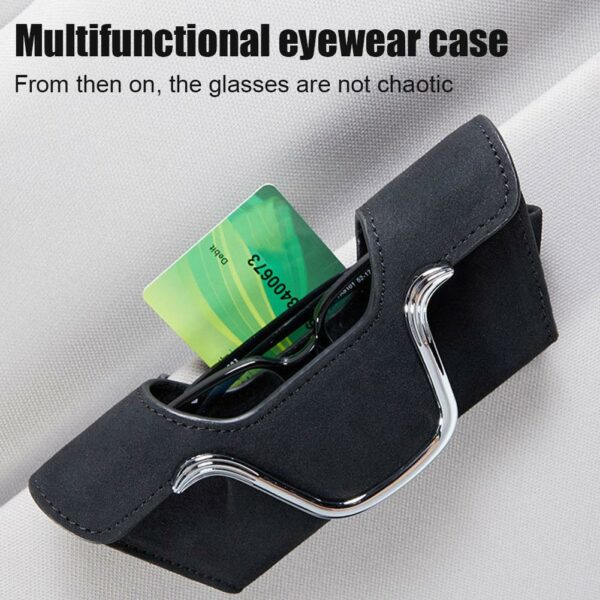 Car Multi-Functional High-Grade Leather Glasses Holder