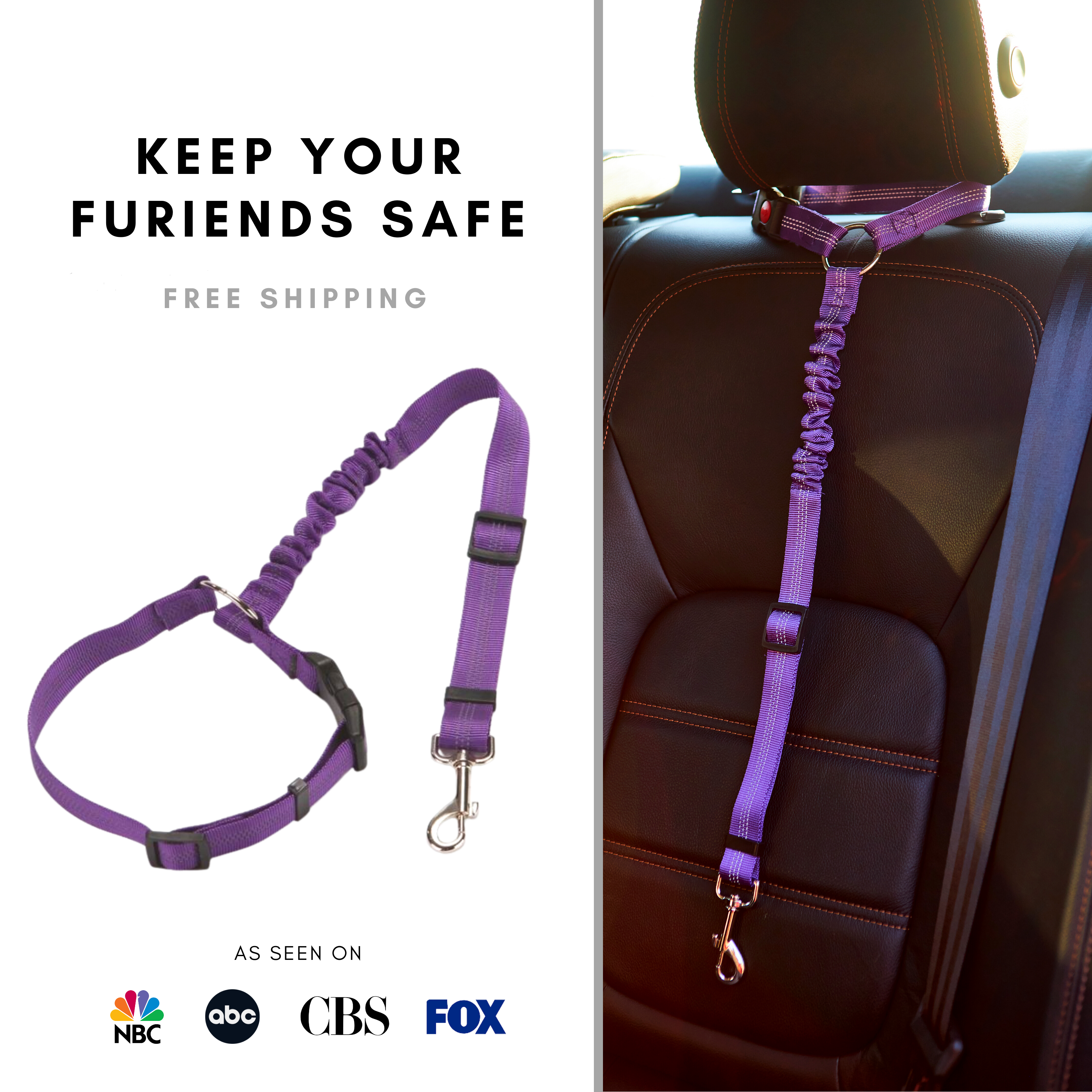 Adjustable Car Dog Leash