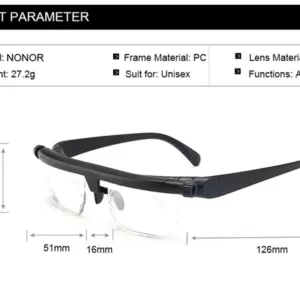 ADJUSTABLE FOCUS GLASSES NEAR AND FAR SIGHT