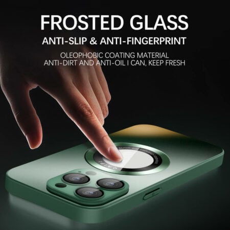 AG frosted glass exposed label magnetic phone case